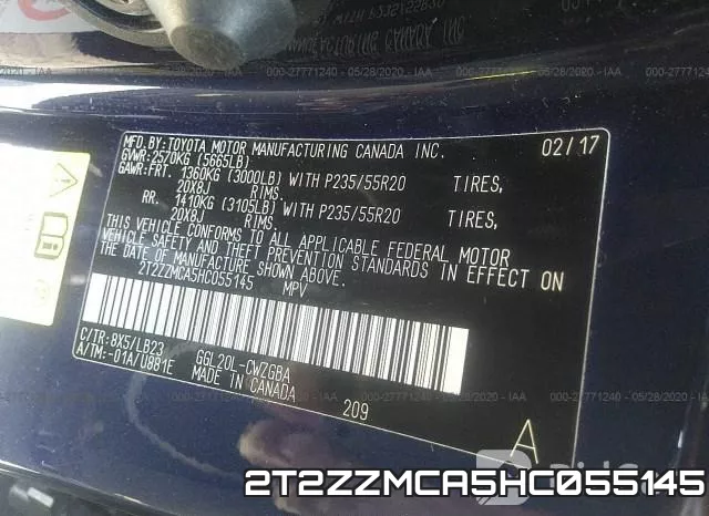 2T2ZZMCA5HC055145 фото 10