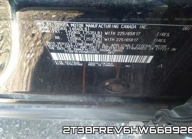 2T3BFREV6HW668926 фото 10