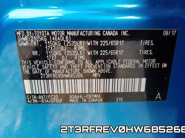 2T3RFREV0HW685266 фото 2
