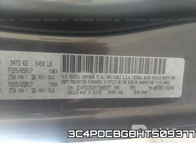 3C4PDCBG8HT509377 фото 10