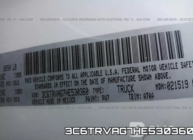 3C6TRVAG7HE530360 фото 10