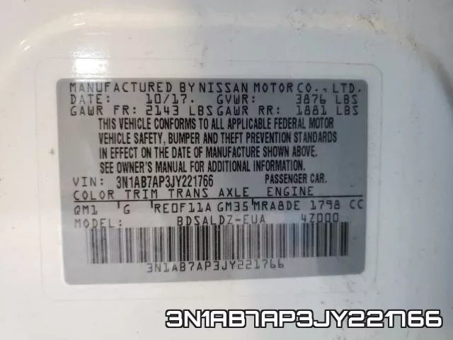 3N1AB7AP3JY221766 фото 2