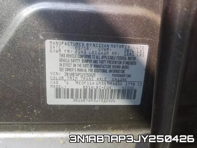 3N1AB7AP3JY250426 фото 2