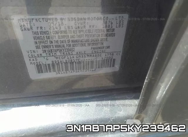 3N1AB7AP5KY239462 фото 10