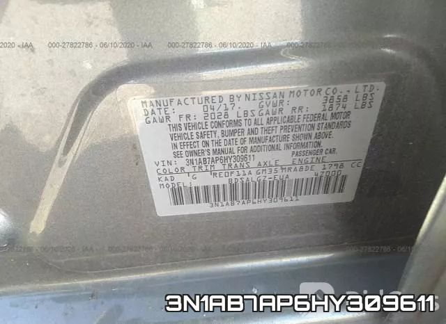 3N1AB7AP6HY309611 фото 10
