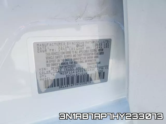 3N1AB7AP7HY233073 фото 2
