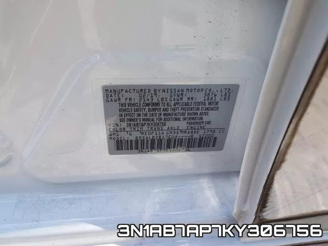 3N1AB7AP7KY306756 фото 2
