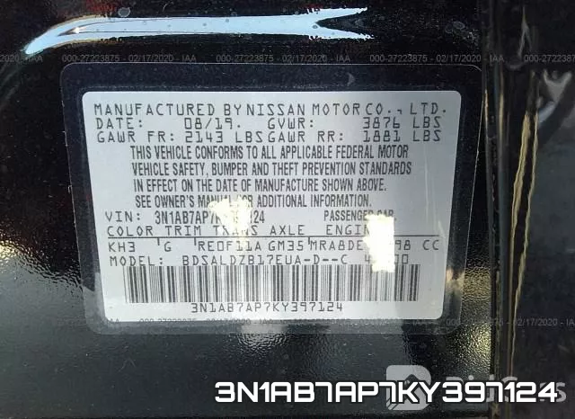 3N1AB7AP7KY397124 фото 10