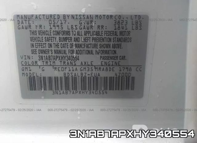 3N1AB7APXHY340554 фото 10