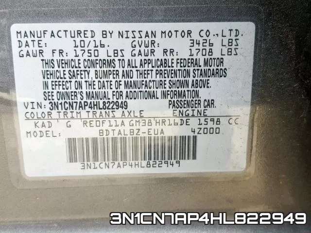 3N1CN7AP4HL822949 фото 2