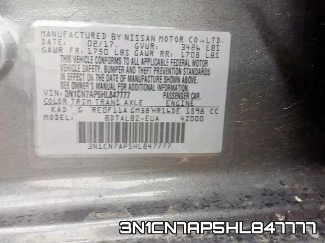 3N1CN7AP5HL847777 фото 2