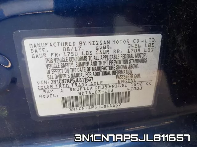3N1CN7AP5JL811657 фото 2