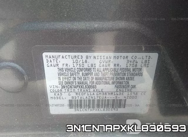 3N1CN7APXKL830593 фото 10