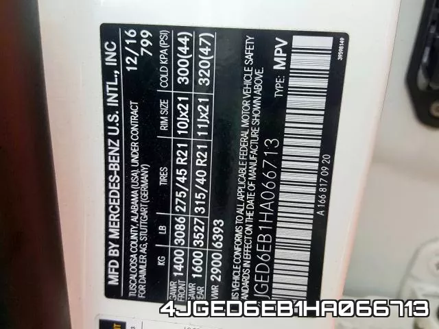 4JGED6EB1HA066713 фото 2