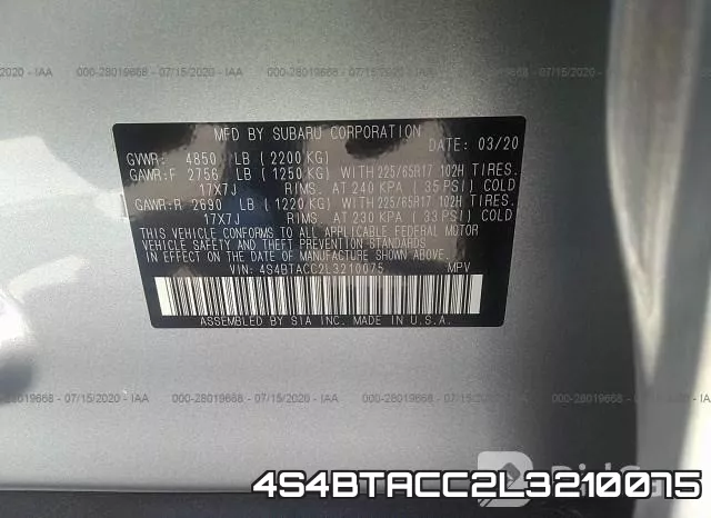 4S4BTACC2L3210075 фото 10