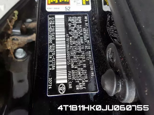 4T1B11HK0JU060755 фото 2