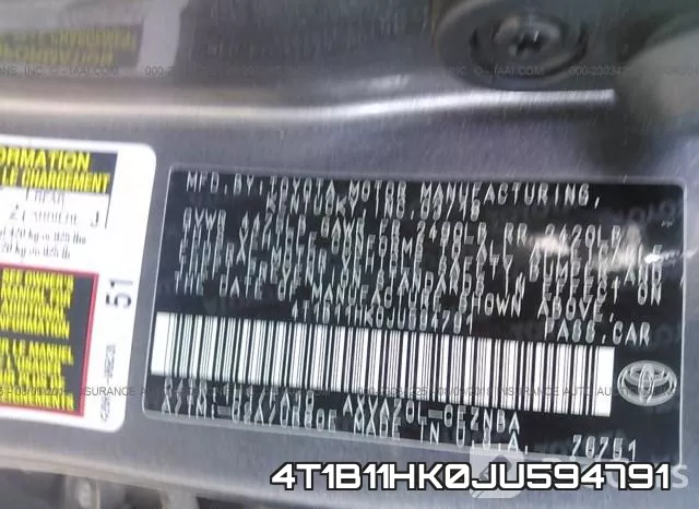 4T1B11HK0JU594791 фото 10
