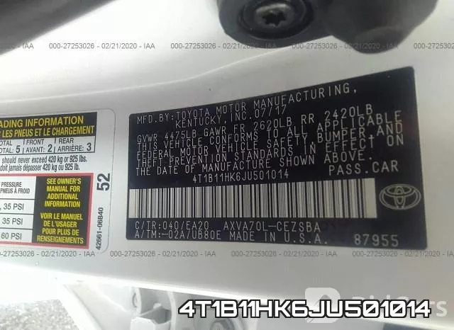 4T1B11HK6JU501014 фото 10