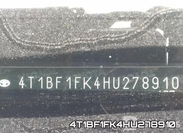 4T1BF1FK4HU278910 фото 10
