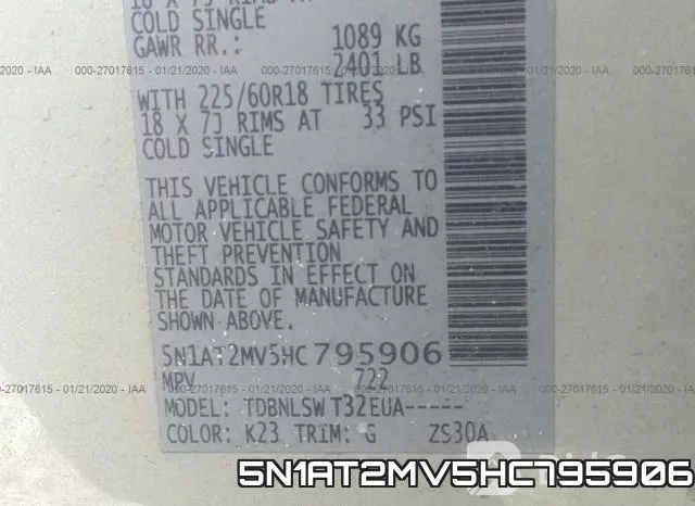 5N1AT2MV5HC795906 фото 10
