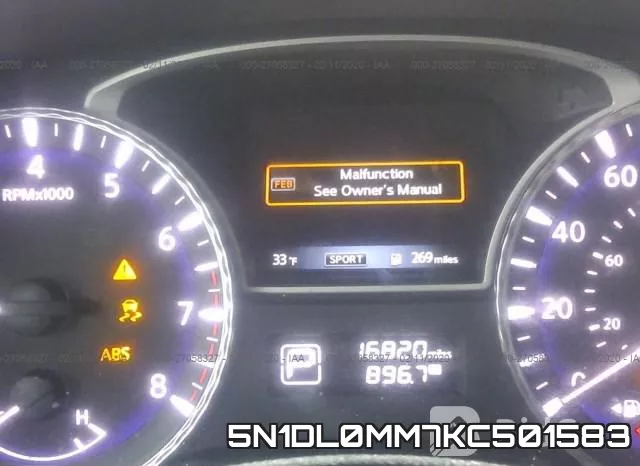 5N1DL0MM7KC501583 фото 8