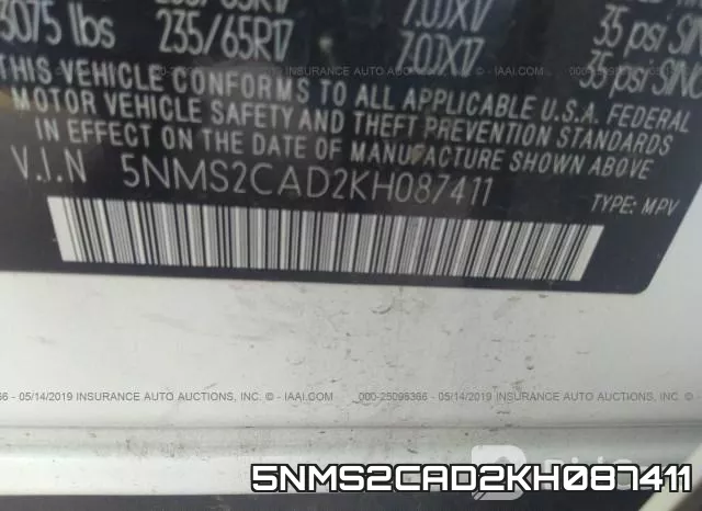 5NMS2CAD2KH087411 фото 10