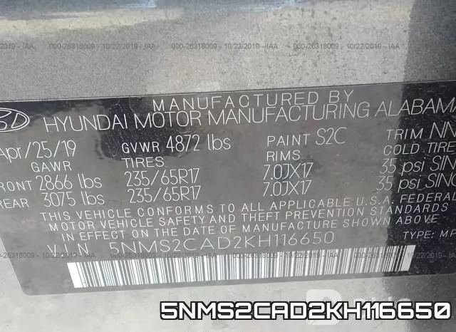 5NMS2CAD2KH116650 фото 10