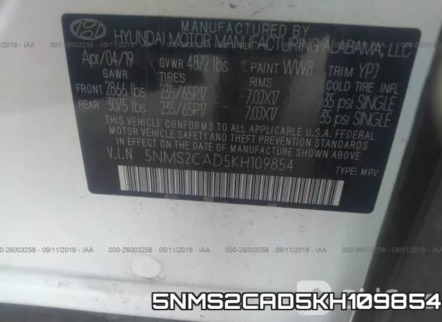 5NMS2CAD5KH109854 фото 10