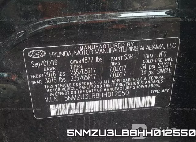 5NMZU3LB8HH012550 фото 10