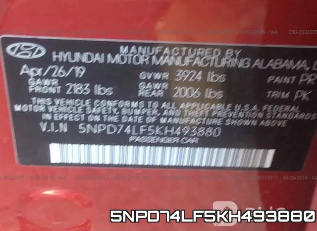 5NPD74LF5KH493880 фото 10
