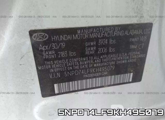 5NPD74LF9KH495079 фото 10