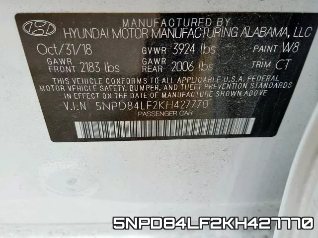 5NPD84LF2KH427770 фото 2
