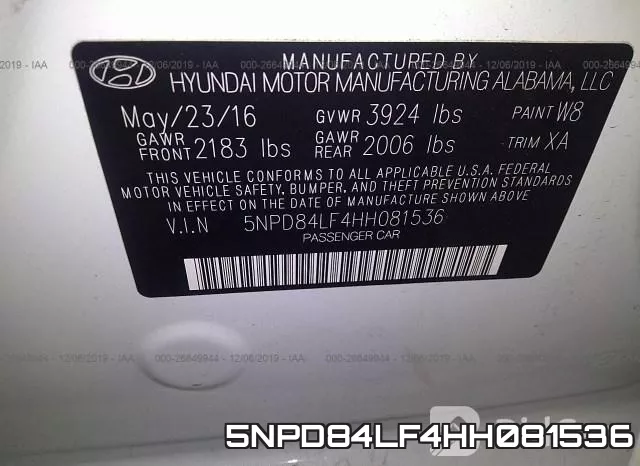 5NPD84LF4HH081536 фото 10