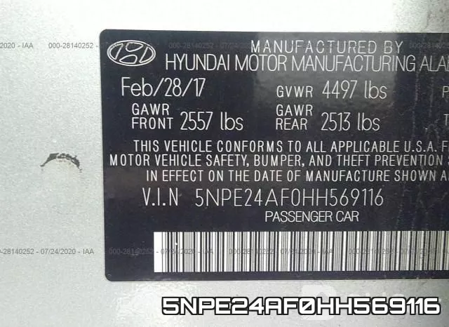 5NPE24AF0HH569116 фото 10