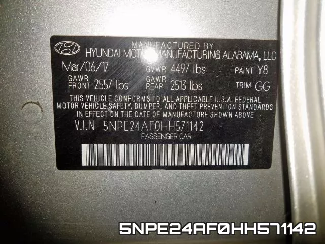 5NPE24AF0HH571142 фото 2