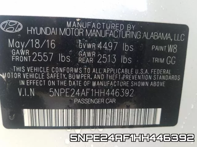 5NPE24AF1HH446392 фото 2