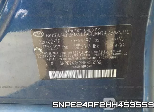 5NPE24AF2HH453559 фото 10
