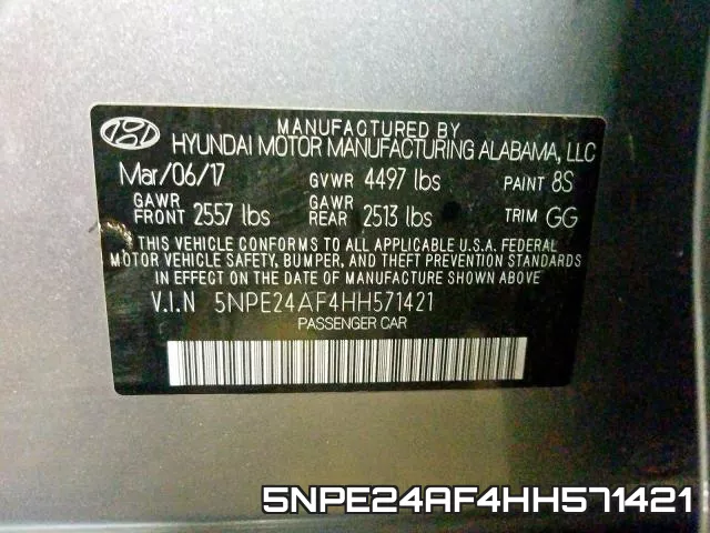 5NPE24AF4HH571421 фото 2