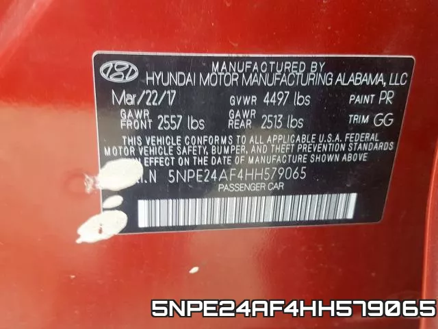 5NPE24AF4HH579065 фото 2