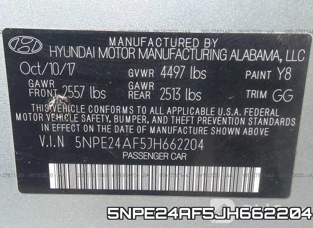 5NPE24AF5JH662204 фото 10