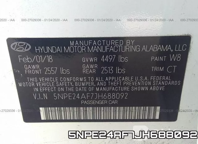 5NPE24AF7JH688092 фото 10