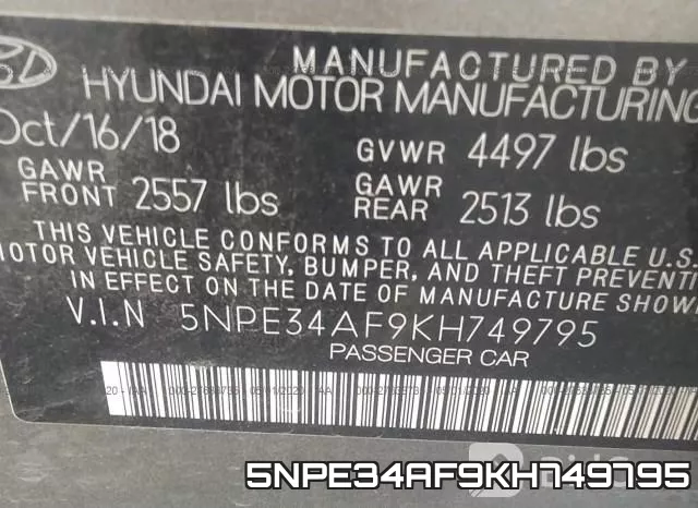 5NPE34AF9KH749795 фото 10