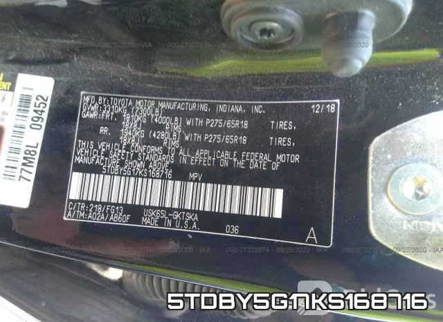 5TDBY5G17KS168716 фото 10