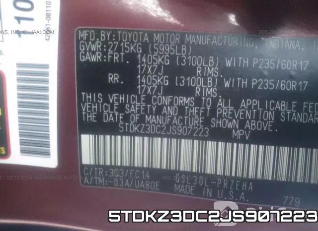 5TDKZ3DC2JS907223 фото 10