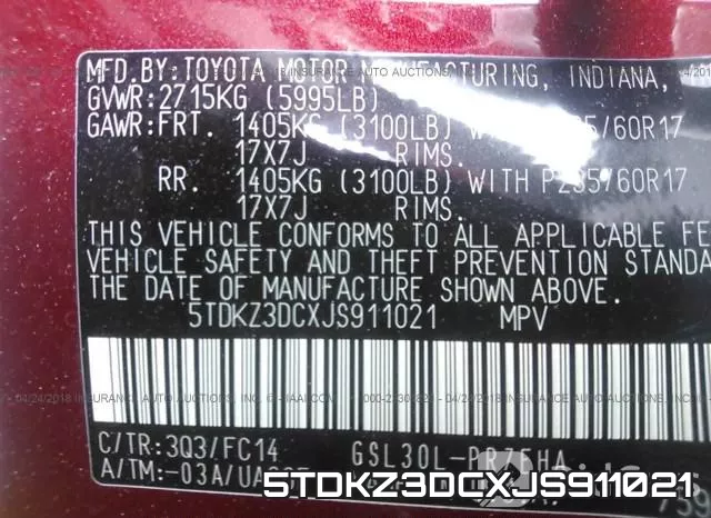 5TDKZ3DCXJS911021 фото 10