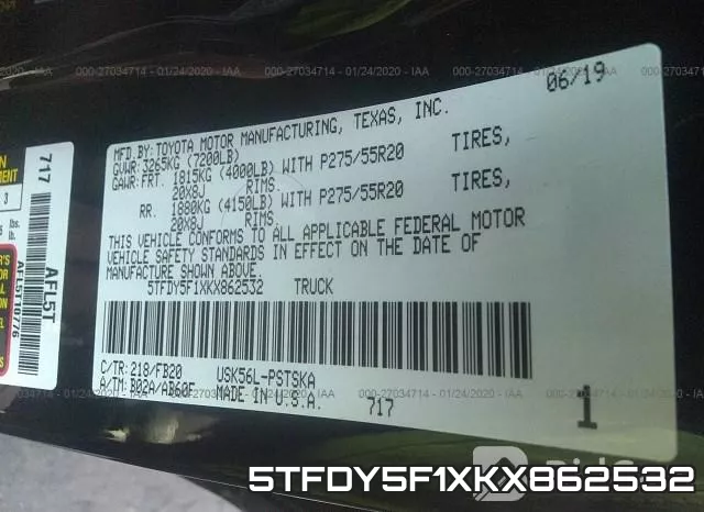 5TFDY5F1XKX862532 фото 10