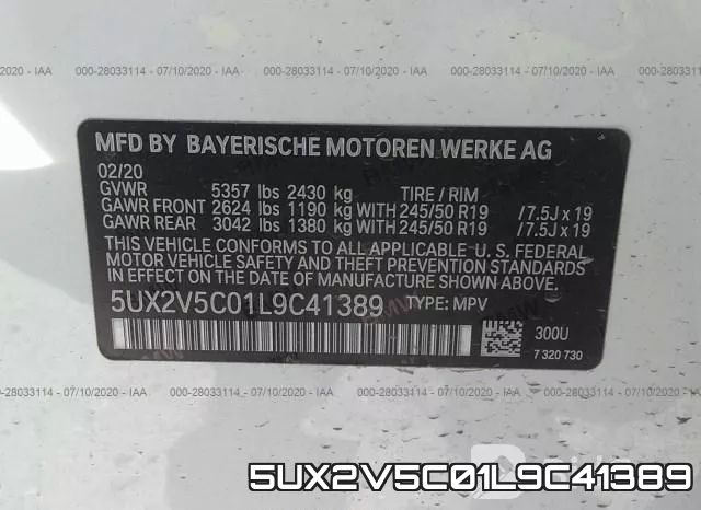 5UX2V5C01L9C41389 фото 10
