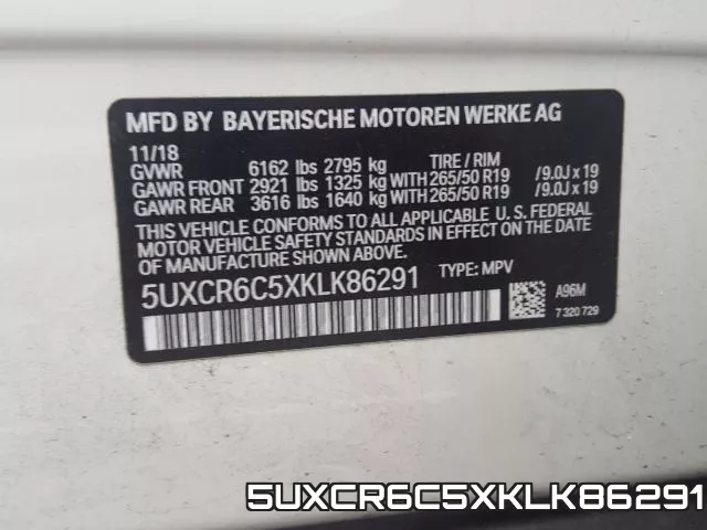 5UXCR6C5XKLK86291 фото 2
