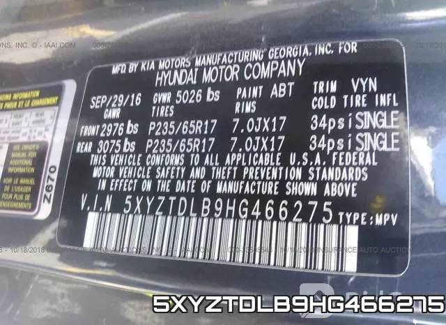 5XYZTDLB9HG466275 фото 10