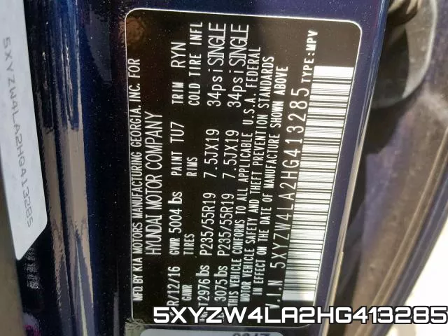 5XYZW4LA2HG413285 фото 2